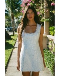 LoveShackFancy - Adelaine Sequin Tweed Mini Dress For - Lyst