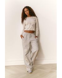 LoveShackFancy - Elma Lace Bow Sweatpants For - Lyst