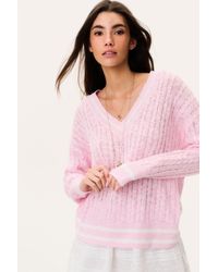 LoveShackFancy - Jessanna Linen-Cotton Cable Knit Pullover For - Lyst