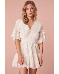 LoveShackFancy - Calamina Lace Mini Dress - Lyst