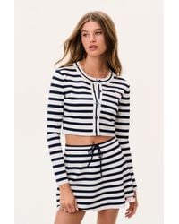 LoveShackFancy - Avanette Striped Stretch Knit Cardigan For - Lyst