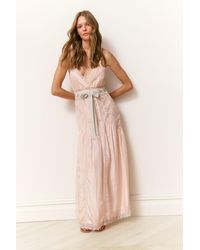 LoveShackFancy - Arlissa Silk Lace-Detailed Maxi Dress For - Lyst