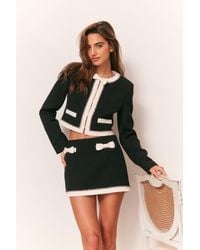 LoveShackFancy - Edeness Bow Embellished Mini Skirt For - Lyst
