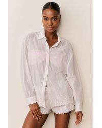 LoveShackFancy - Montane Embroidered Cotton Shirt For - Lyst