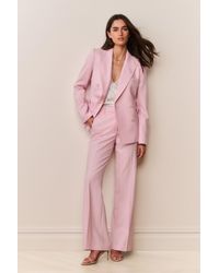 LoveShackFancy - Amberelle Wool-Blend Trouser For - Lyst