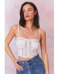 LoveShackFancy - Embellished Rosabella Cotton Cami Top For - Lyst