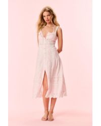 white christmas dresses Farm Rio Sand Francesca Midi Dress, Francesca Sand / XL main image 1