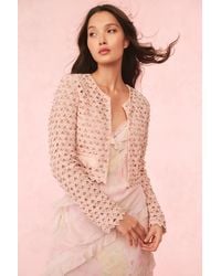 LoveShackFancy - Alaya Rhinestone Cotton Lace Jacket For - Lyst
