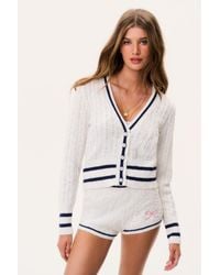 LoveShackFancy - Evabella Cable Knit Cardigan For - Lyst