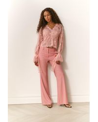 LoveShackFancy - Amberelle Wool-Blend Trousers For - Lyst