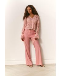LoveShackFancy - Amberelle Wool-Blend Trousers For - Lyst