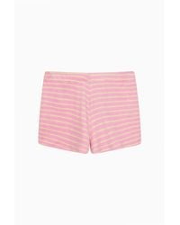 LoveShackFancy - Veluna Terry Stripe Mini Shorts For - Lyst