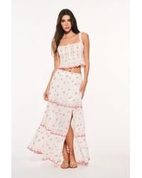 LoveShackFancy - Patten Cotton Cherry Maxi Skirt For - Lyst