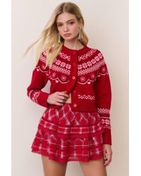 LoveShackFancy - Shantae Wool Fair Isle Cardigan For - Lyst