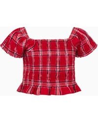 LoveShackFancy - Tween Fabielle Tartan Top For - Lyst