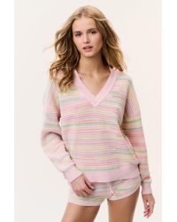 LoveShackFancy - Marlieanna Striped Crochet Pullover For - Lyst