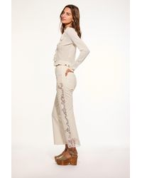 LoveShackFancy - Maia Cropped Crochet-Trimmed Pant For - Lyst