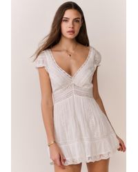 LoveShackFancy - Edena Cotton Victorian Mini Dress For - Lyst
