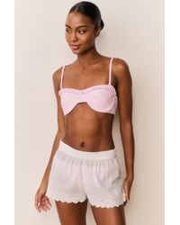 LoveShackFancy - Ocean Embroidered Cotton Cover-Up Shorts For - Lyst