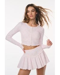 LoveShackFancy - Laudie Bow Print Active Zip-Up For - Lyst