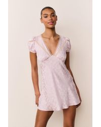 LoveShackFancy - Sylara Silk-Blend Bow Jacquard Mini Dress For - Lyst