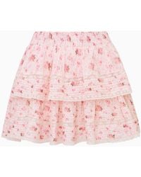 LoveShackFancy - Ruffle Mini Garden Floral Skirt For - Lyst