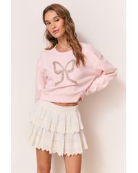 LoveShackFancy - Rylan Embellished Bow Fleece Pullover For - Lyst