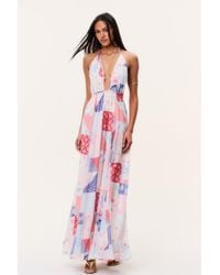 LoveShackFancy - Fancy Patchwork Halter Maxi Dress For - Lyst