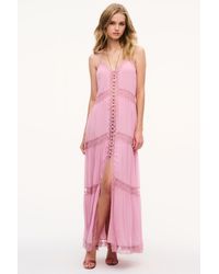 LoveShackFancy - Slovenia Chiffon Lace Maxi Dress For - Lyst