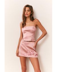 LoveShackFancy - Cassana Satin Sleeveless Top For - Lyst