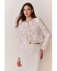 LoveShackFancy - Junetta Cropped Lace Jacket For - Lyst