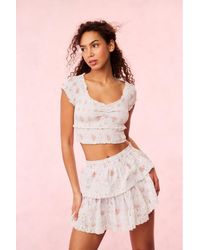 LoveShackFancy - Cambron Cotton Floral Top For - Lyst