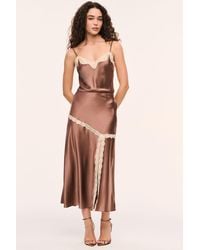 LoveShackFancy - Emmabelle Silk Lace-Trimmed Midi Skirt For - Lyst