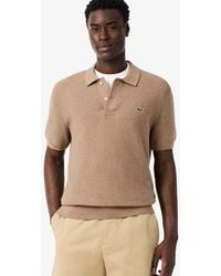 Lacoste - Classic Fit Knitted Polo Shirt - Lyst