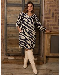 Live Unlimited London - Blurred Animal Print Dress With Pockets - Lyst