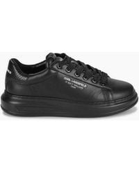 KARL LAGERFELD - Python Tab Leather Sneaker Trainer - Lyst