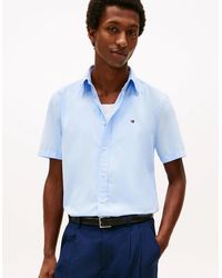 Tommy Hilfiger - Core Flex Poplin Solid Short Sleeve Shirt - Lyst