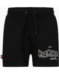 BOSS - Regular Fit Graphic Print Athletic Shorts - Lyst