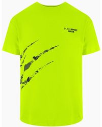 Philipp Plein - Plein Sport Scratch Logo Fluo T-Shirt - Lyst