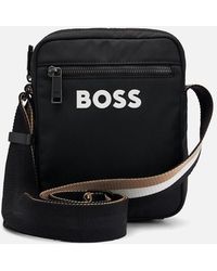 BOSS - Boss Catch 3.0 Crossbody Bag With Signature-Stripe Strap - Lyst
