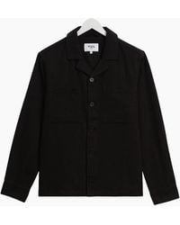 Wax London - Aldred Linen Cotton Revere Overshirt - Lyst