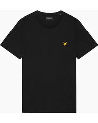 Lyle & Scott - Lyle & Scott Jaquard Tape T Shirt Jet - Lyst