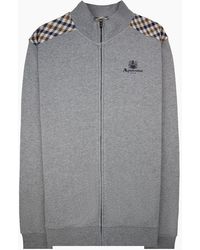 Aquascutum - Cc Shoulder Fz Fleece Funnel Neck 53 - Lyst