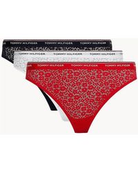 Tommy Hilfiger - 3-Pack Premium Essential Lace Thongs - Lyst