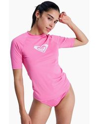 Roxy - Whole Hearted Upf 50 Short Sleeve Rash Vest - Lyst