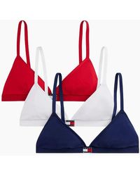 Tommy Hilfiger - 3-Pack Heritage Logo Triangle Bras - Lyst