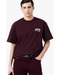 Lacoste - Heavy Cotton Jersey Embroidery Accent T-Shirt - Lyst