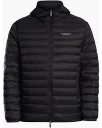 ARMANI EXCHANGE - Full Zip Fine Padded Hooded Jacket - Lyst
