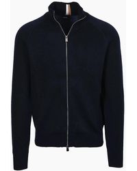 BOSS - Boss Idino Cardigan Dark - Lyst