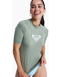 Roxy - Whole Hearted Upf 50 Short Sleeve Rash Vest - Lyst